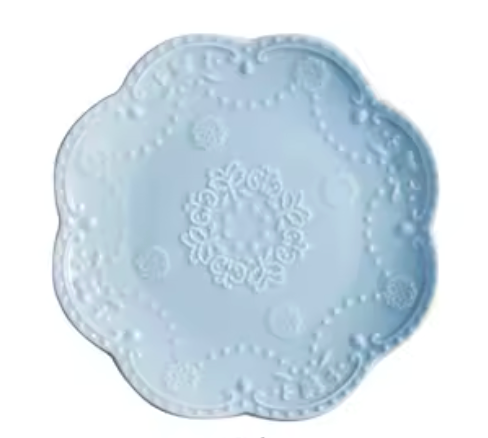 Assiette de cuisine bleu